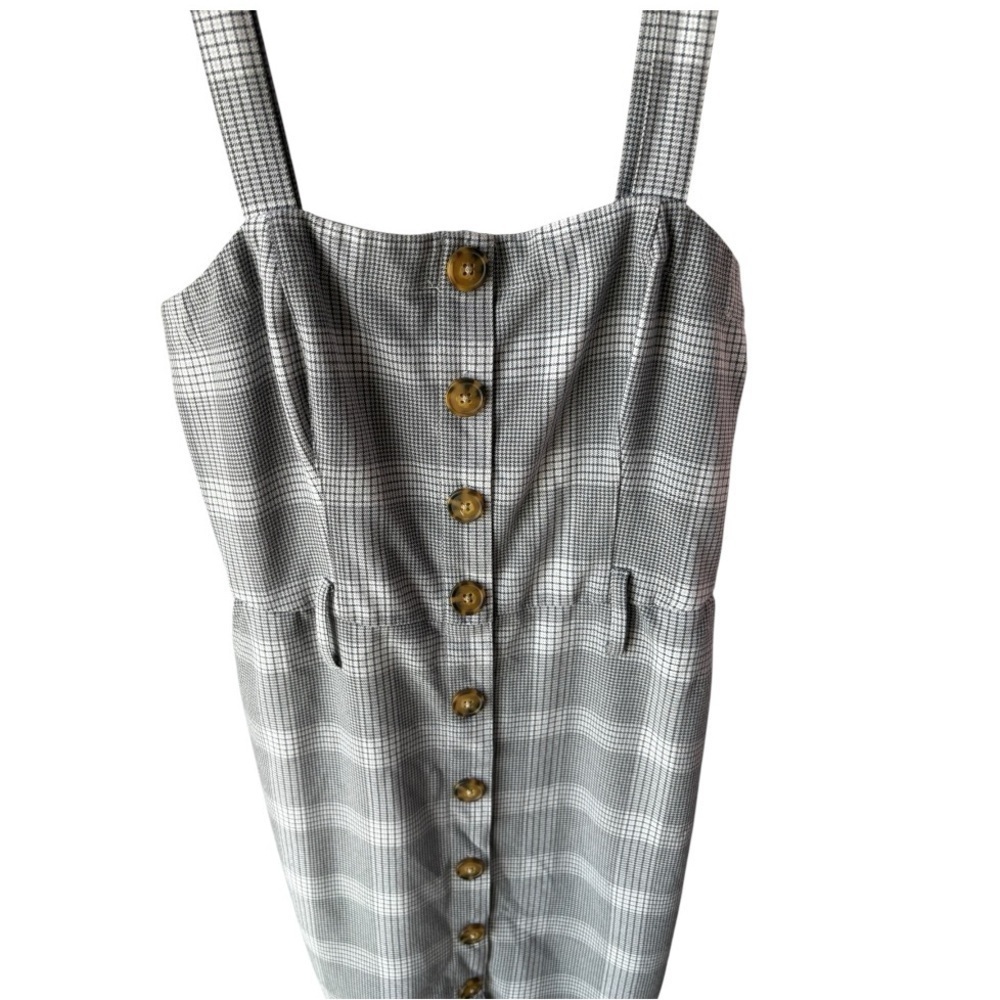 Abercrombie & Fitch Gray Plaid Button Front Dress‎ - Picture 4 of 8